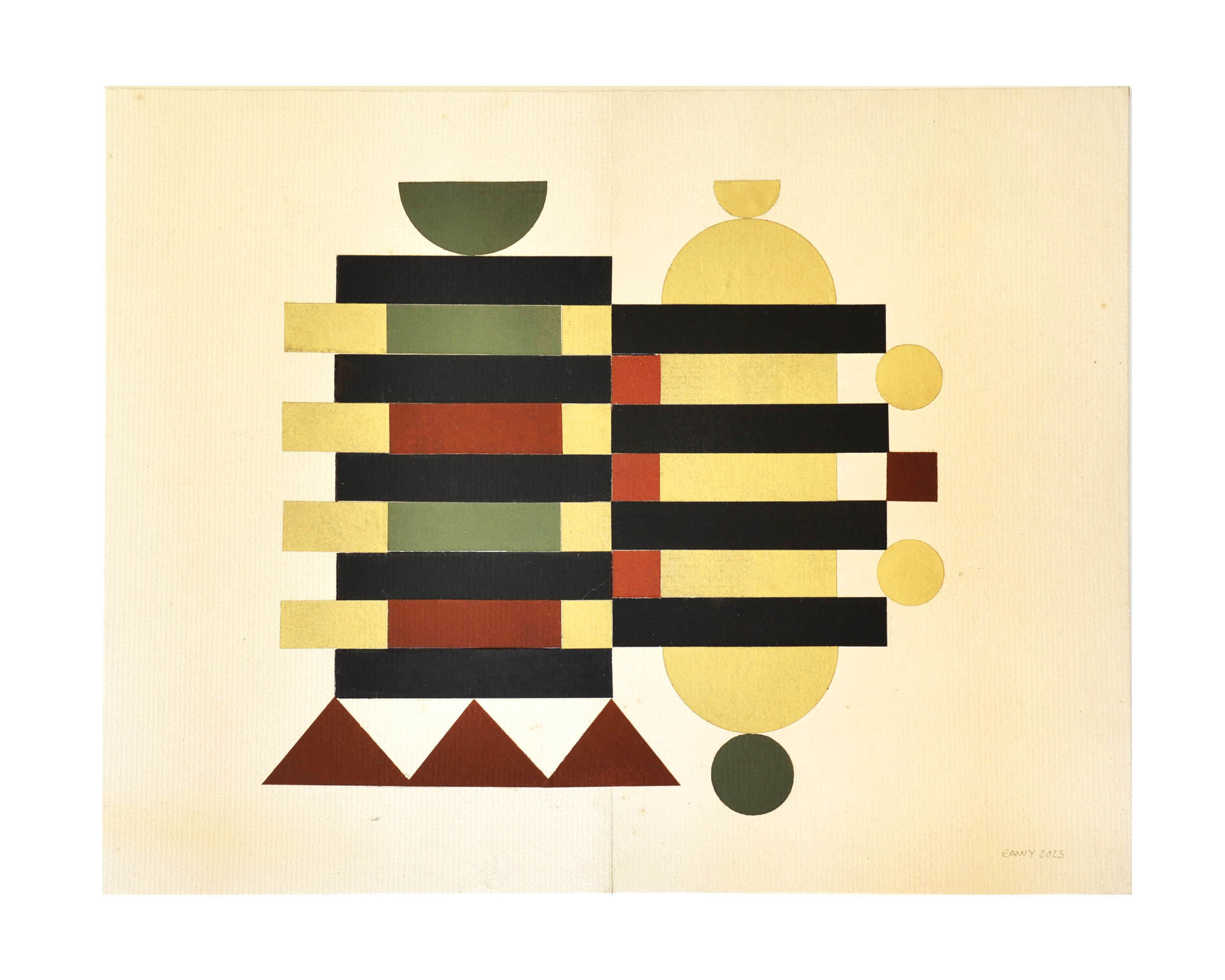 Wood collage signed Eawy