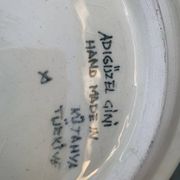 Handmade ceramic collector's plate, glazed with enamels, signed by Adiguzel Gini, Türkiye