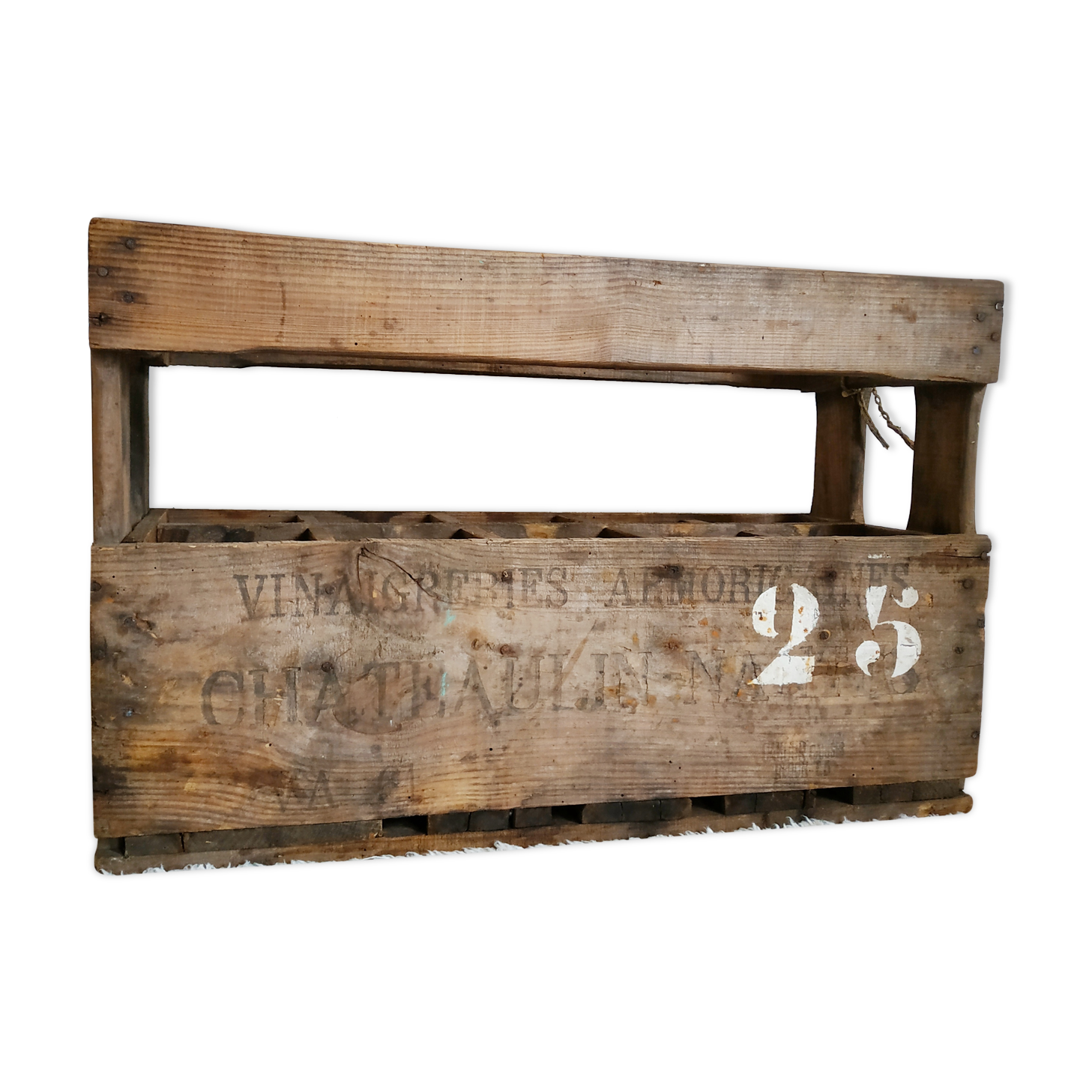 Old wooden bin or bottle holder