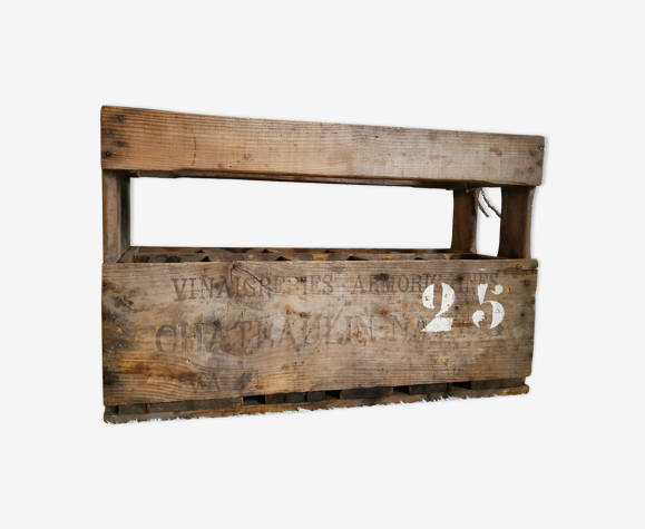 Casier ou porte-bouteilles en bois ancien