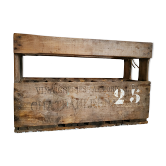 Old wooden bin or bottle holder