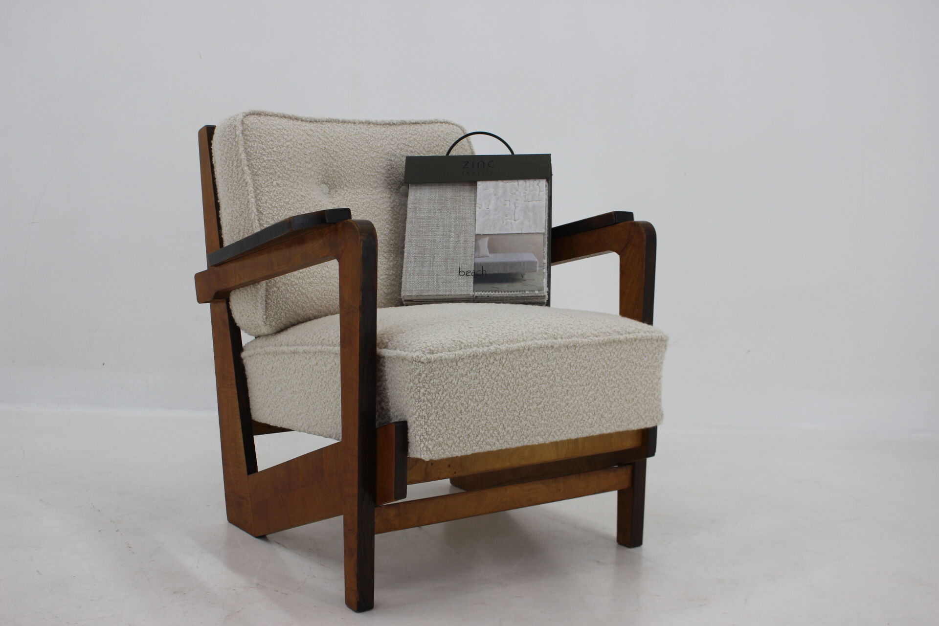 1930's unique cubist armchair, Czechoslovakia