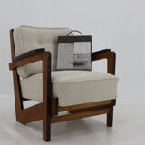 1930's unique cubist armchair, Czechoslovakia