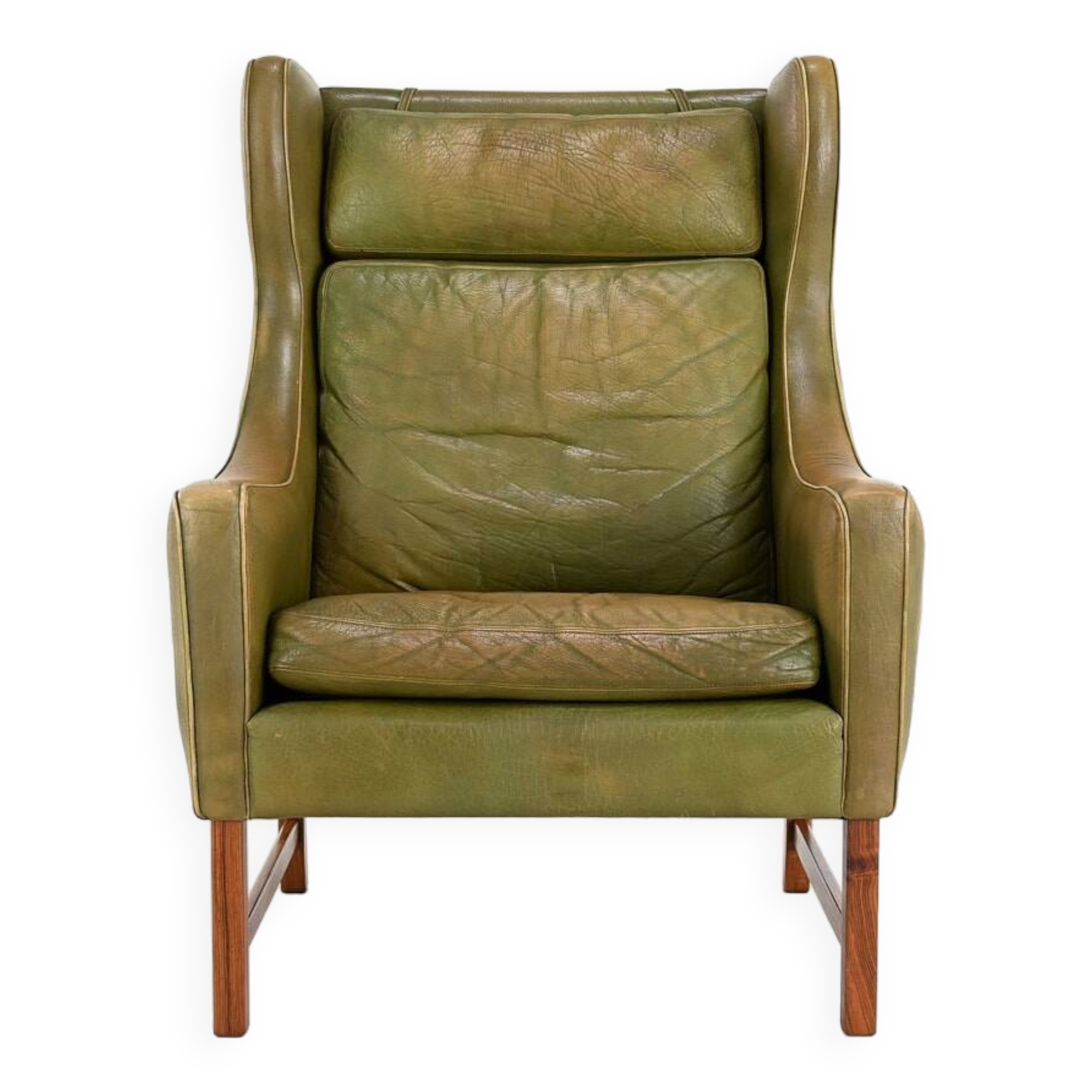 Fredrik Kayser, Wingback Armchair, Model 965h For Vatne Møbler. C.1960