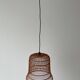 Unique Danish hanging lamp in the shape of a wooden cage, 1960s, Denmark.