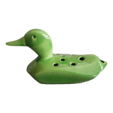 Vintage ceramic in the shape of a duck flowers