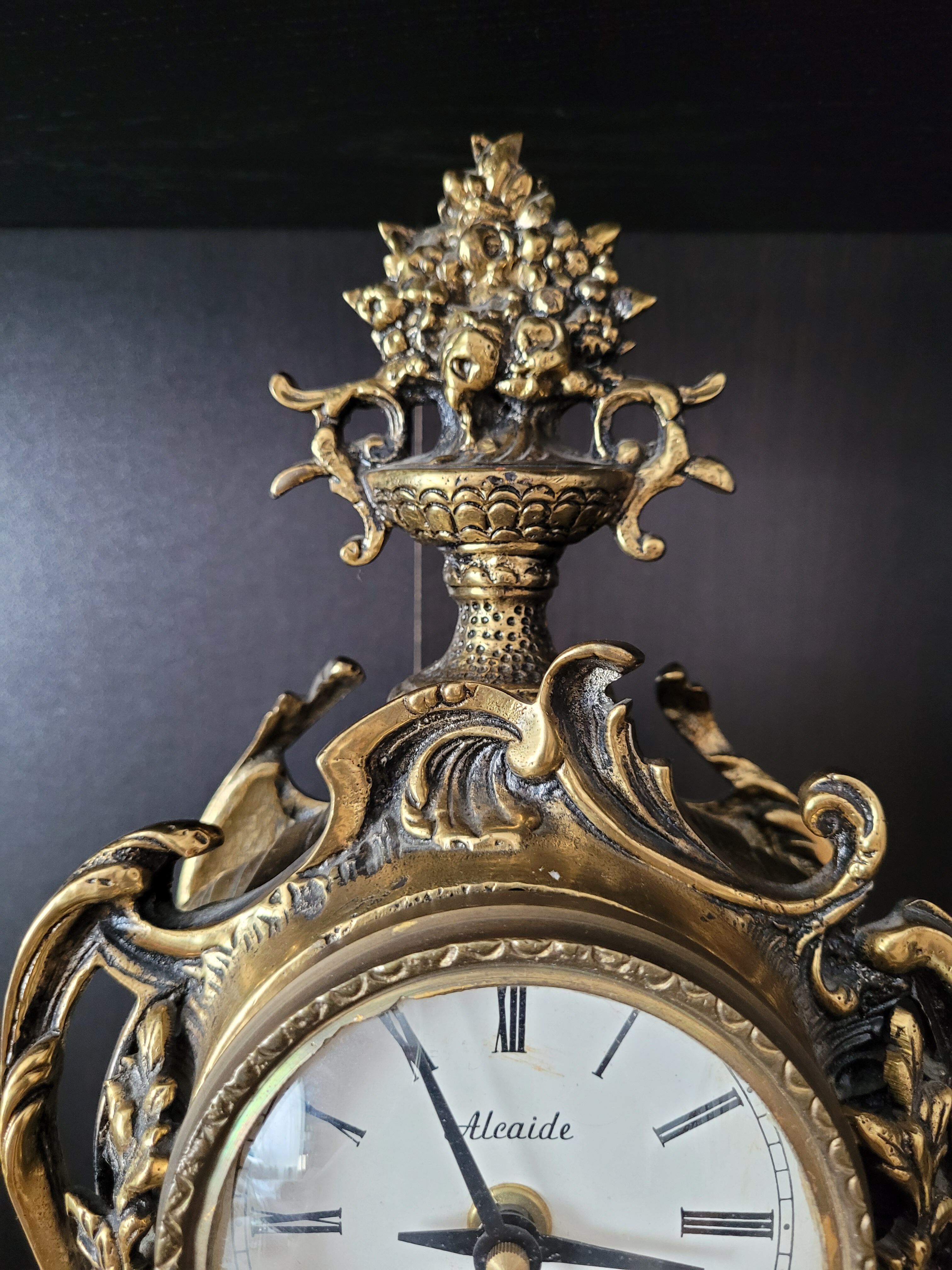 Louis XV style gilded bronze clock