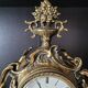 Louis XV style gilded bronze clock