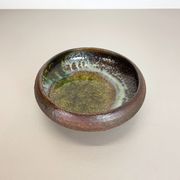 Ceramic studio pottery bowl shell element by gerhard liebenthron, germany, 1970s