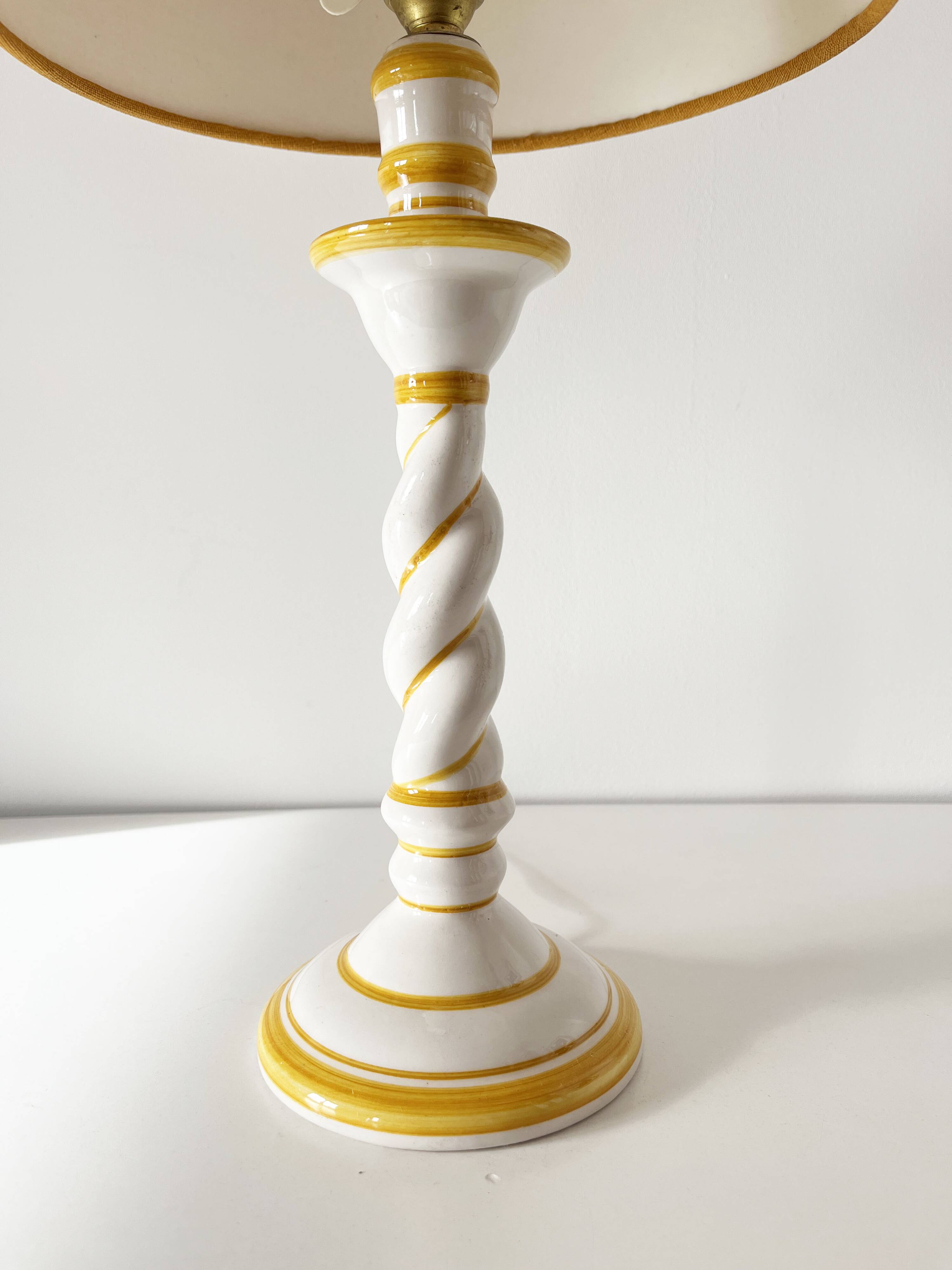 Twisted ceramic lamp 1970