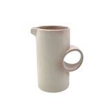 Organic modern white ceramic vase / jug, La Sfera Italy 1980s
