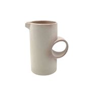 Organic modern white ceramic vase / jug, La Sfera Italy 1980s