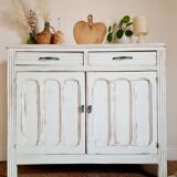 Parisian sideboard doors renovated pale green