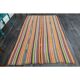 Vintage Turkish Oushak Handmade Wool & Cotton Orange Rug 150x246