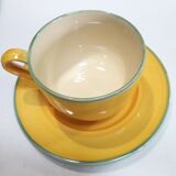 Petit déjeuner Luneville jaune tasse et sous tasse