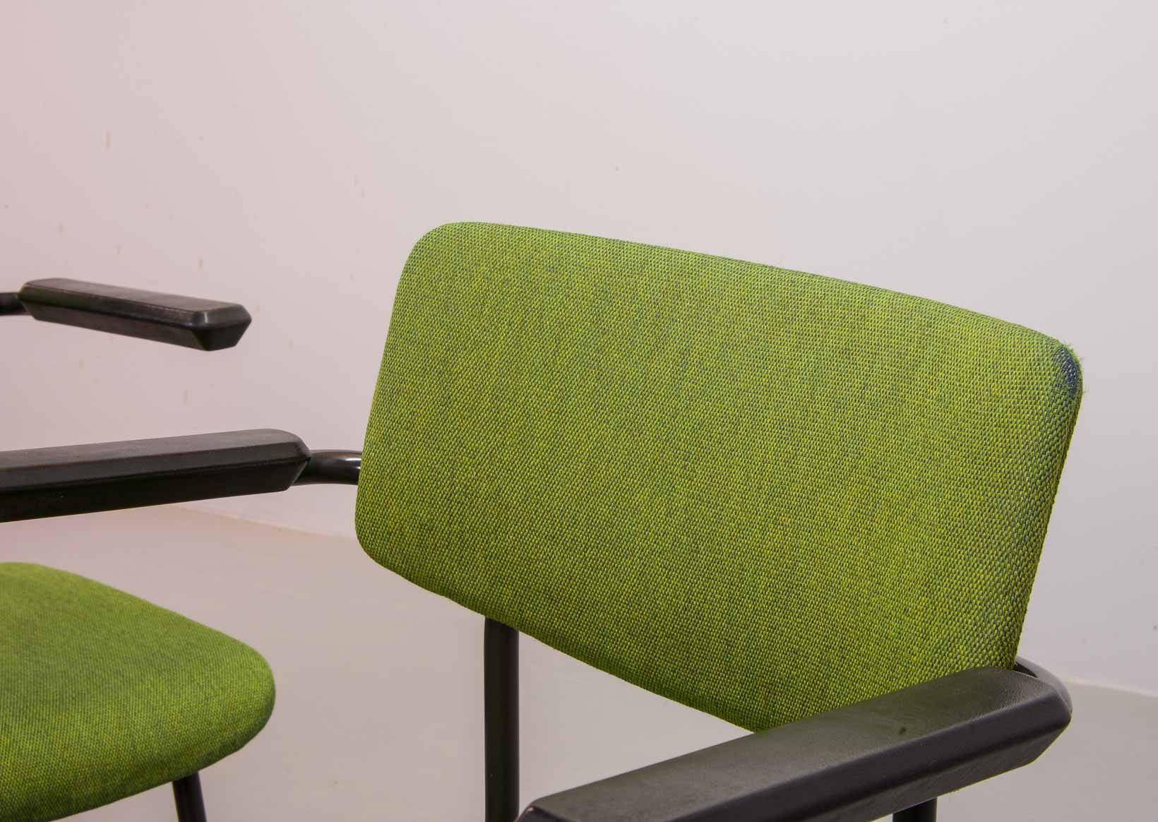 6 Dutch Design Gispen Dining Chairs Model 1235 by André Cordemeyer 1960s