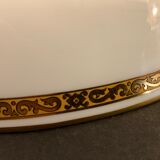 Porcelain tureen of Limoges Bernardaud, gilded Greek decoration, twentieth century