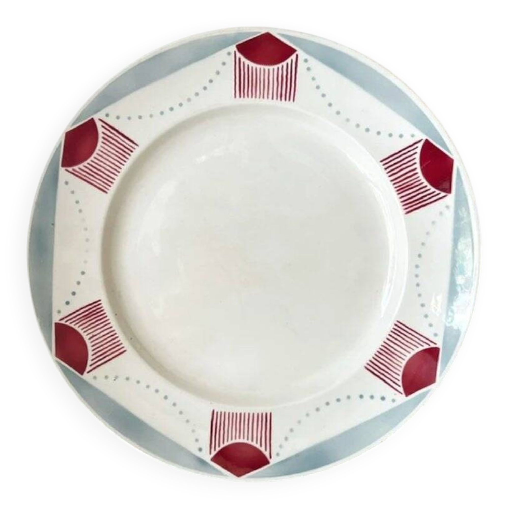 Large round dish by KG Lunéville - 1930s