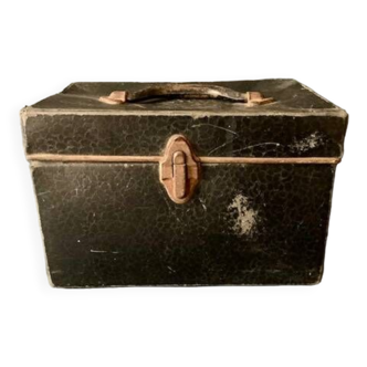 Small old black cardboard briefcase, 1910