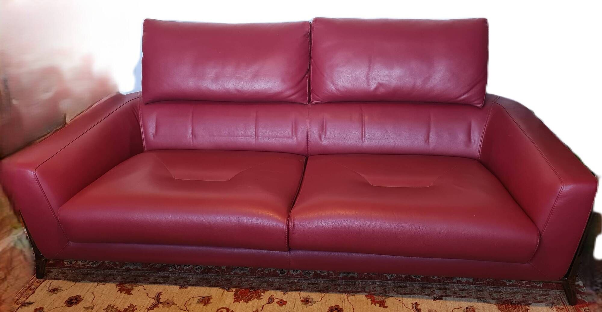 Roche Bobois canapé allusion red leather - designers Tapinassi & Manzoni