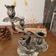 Candelabrum / Chandelier with 3 lights by Saglier Frères