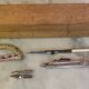 Used wooden floor pencil case