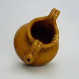 Pottery in glazed yellow terracotta. year 70 80