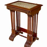 Mahogany and mother-of-pearl nesting table