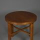 Table d'appoint en placage de chêne, années 1930, rénovée à la main, Art déco polonais