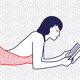Illustration A4 naiade no. 4/8 bretagne baigneuse mer