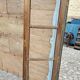 Art Deco mirror in Burmese teak