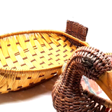 Set of 3 trundle baskets wicker duck decoration empty pocket