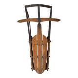 Ancienne luge américaine en bois vintage