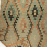 Anatolian handmade kilim rug 388 cm x 195 cm