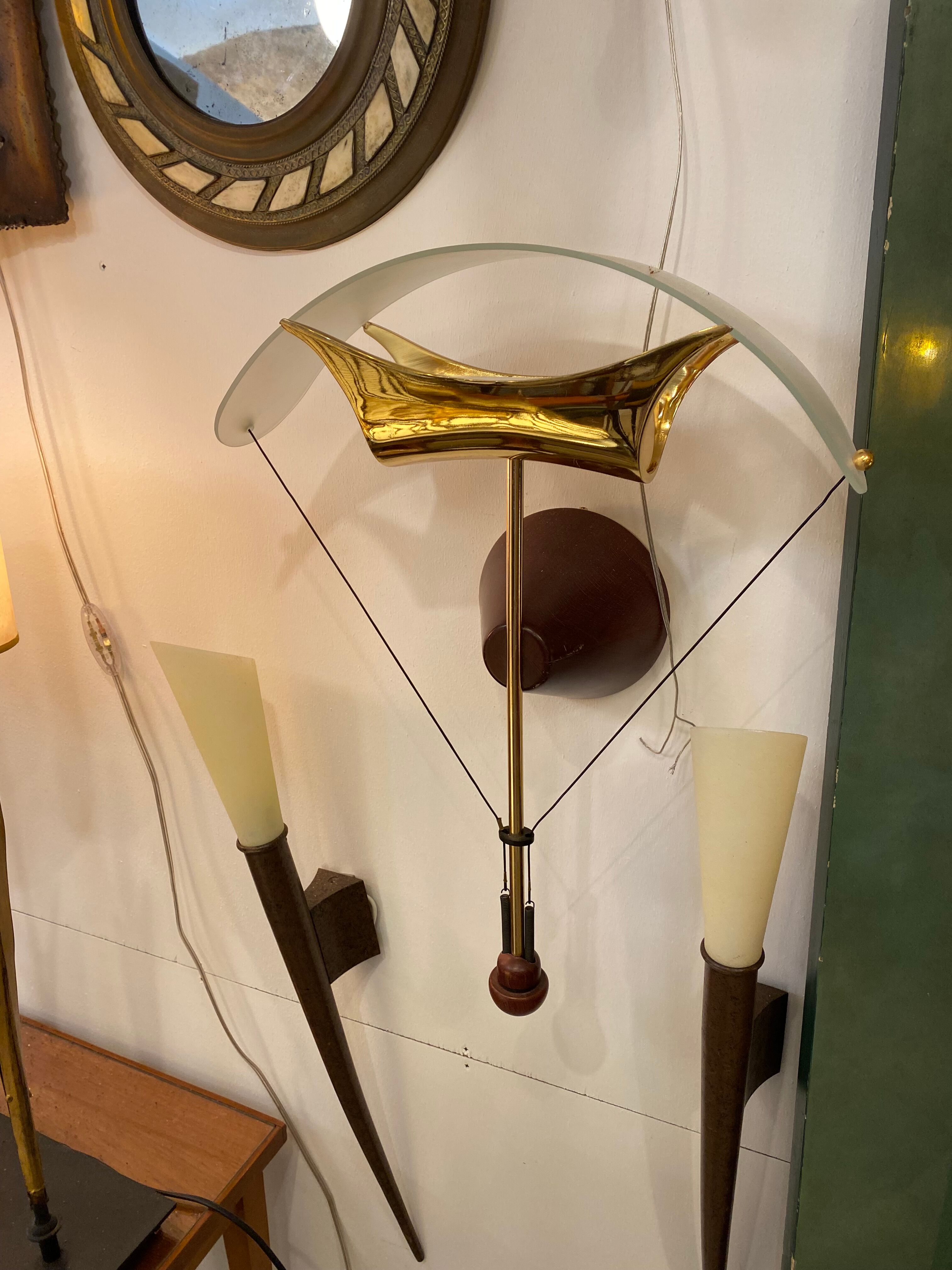 Vintage parachute sconce