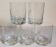 Five timpani glasses with vintage crystal stars