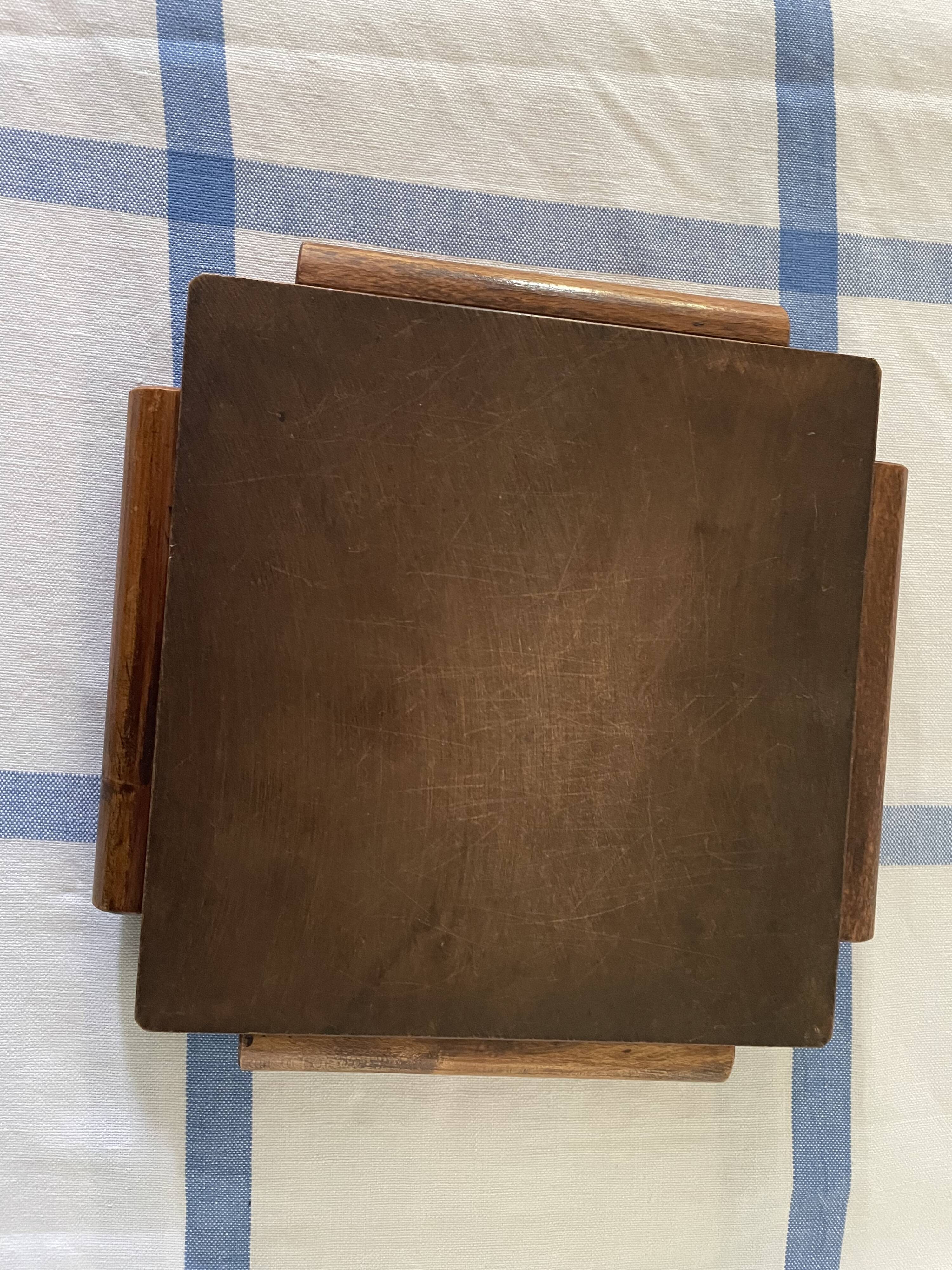 Plateau bois art déco