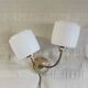 Double articulated wall light with opaline globe - 1950s/60s