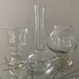 Trio de vases vintage en verre