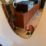 1960s asymmetrical mirror 35x78cm