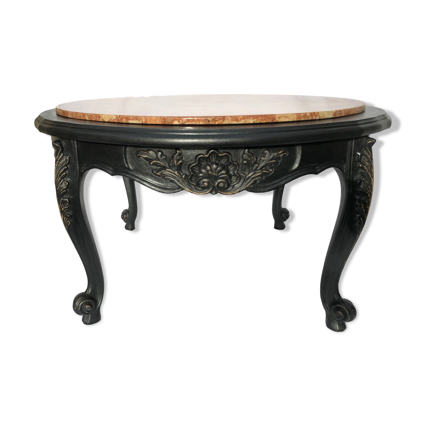 Coffee table with marble top breach