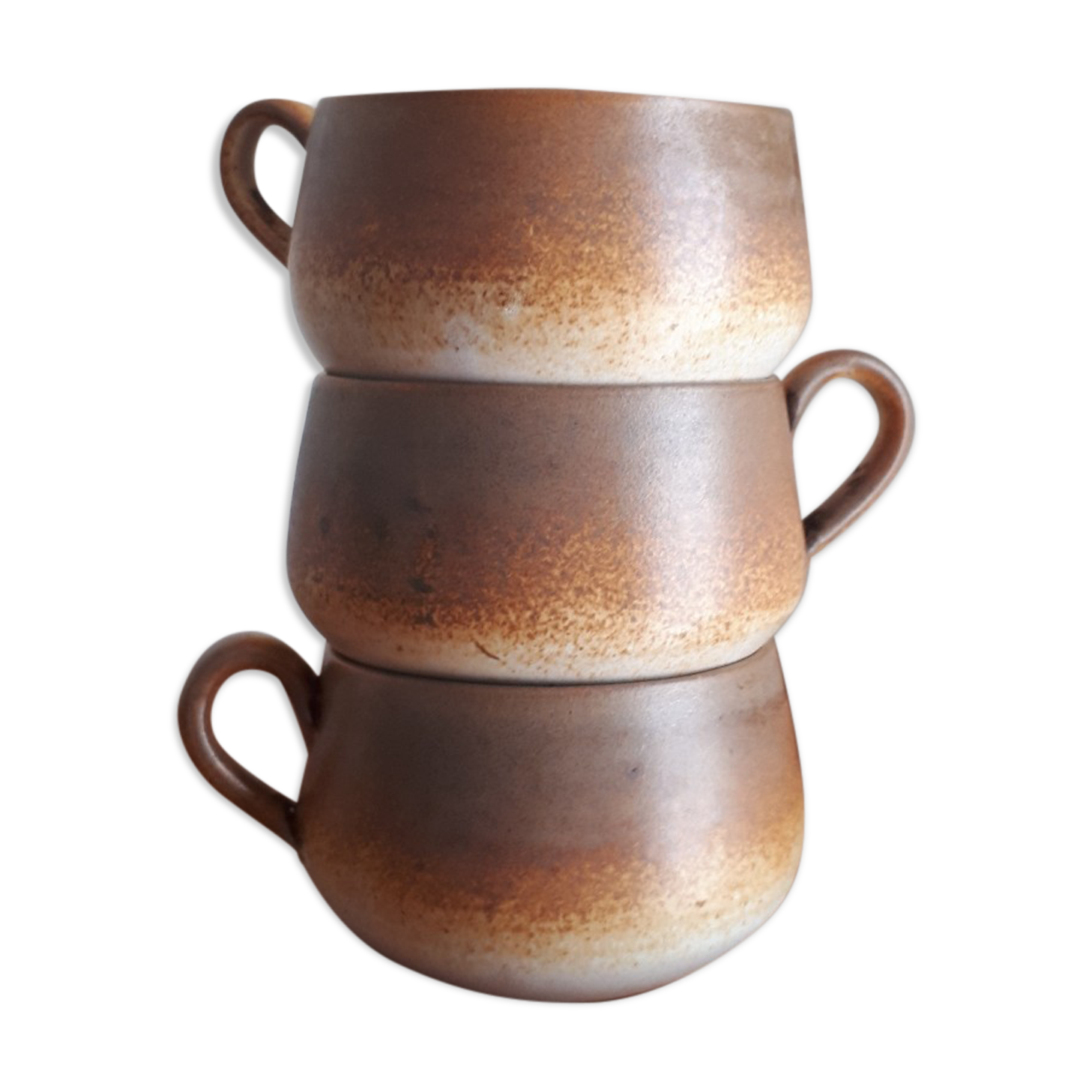 Trio de tasses en grès
