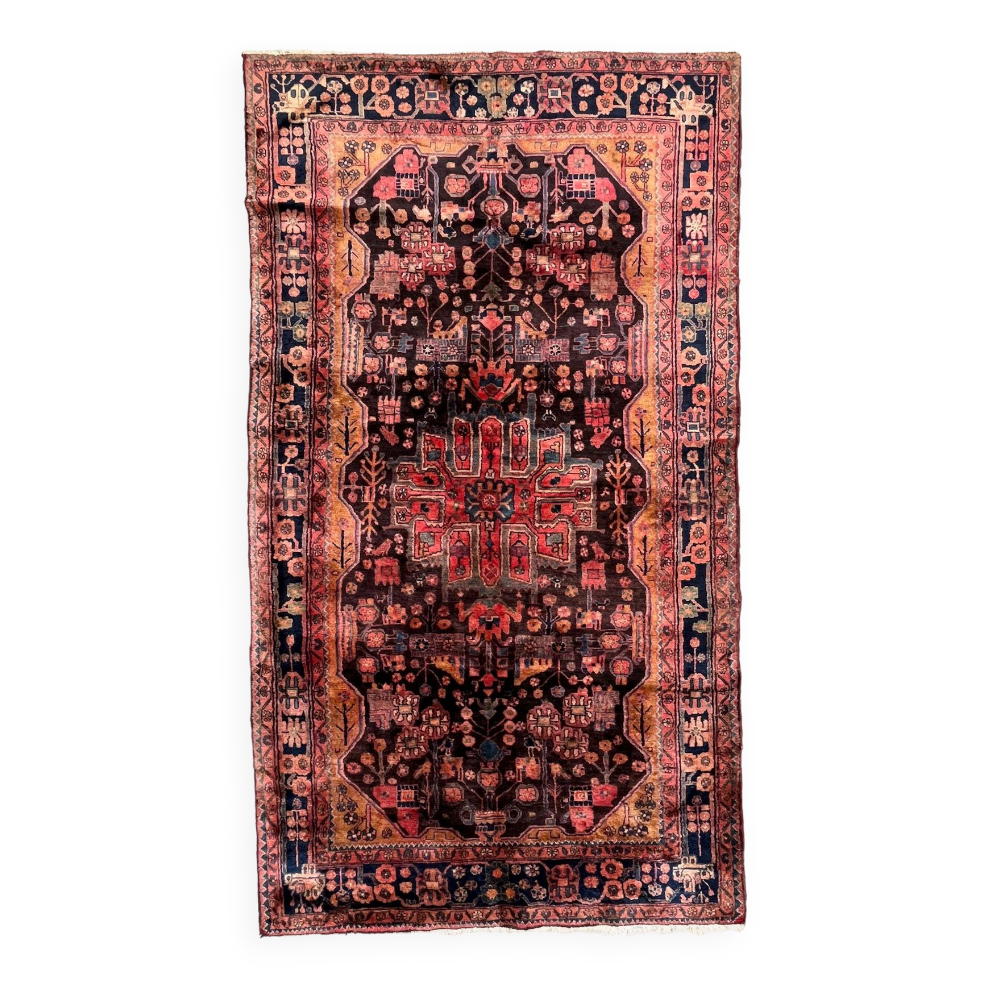 Vintage Traditional Persian Rug Wool Oriental HandMade Rug 298x166 cm