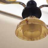 Lustre en verre, design danois, années 1970, production : Danemark