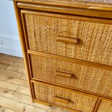 Rattan chest of drawers