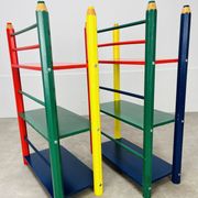 Pair of pencil-style shelves by Pierre Sala for children.