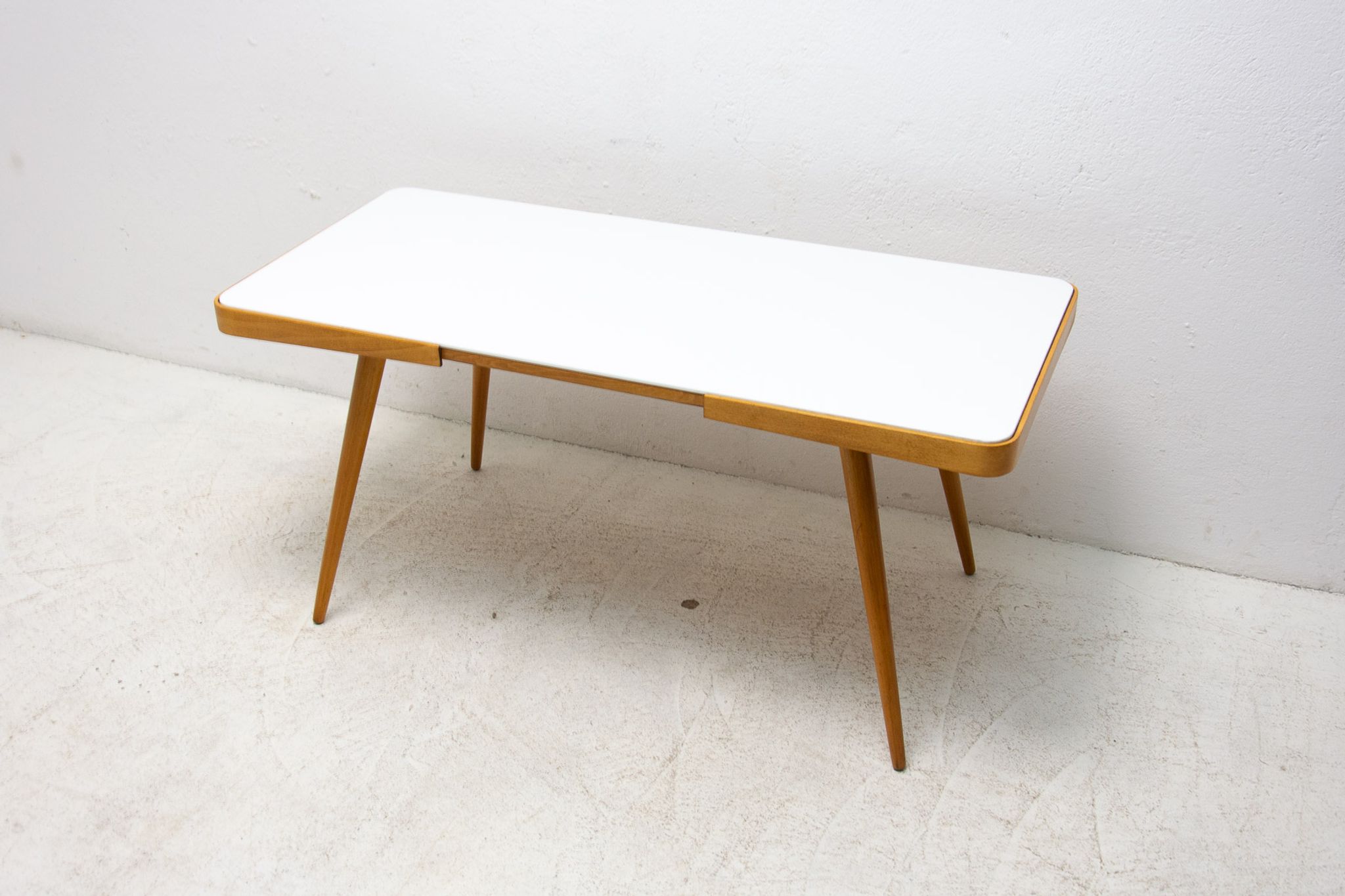 Opaxite glass coffee table, 1960´s, Czechoslovakia