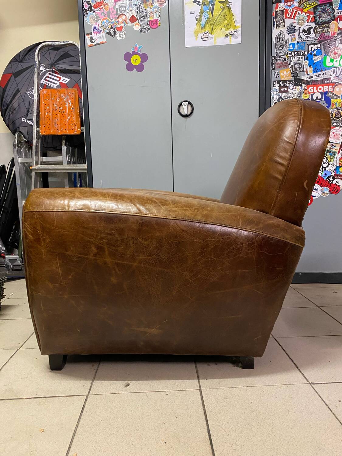 Fauteuil club cuir