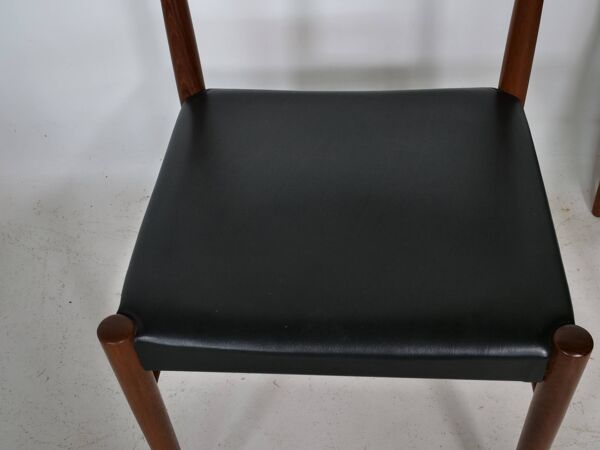 Chaises de salle à manger en teck HW Klein pour Bramin années 1960