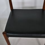 Chaises de salle à manger en teck HW Klein pour Bramin années 1960